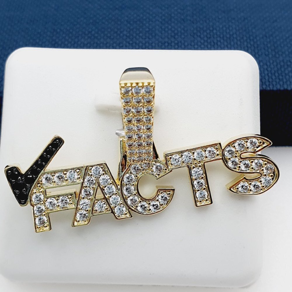 "14K Gold Plated Cubic Zircon Pendant, INUS1BR065